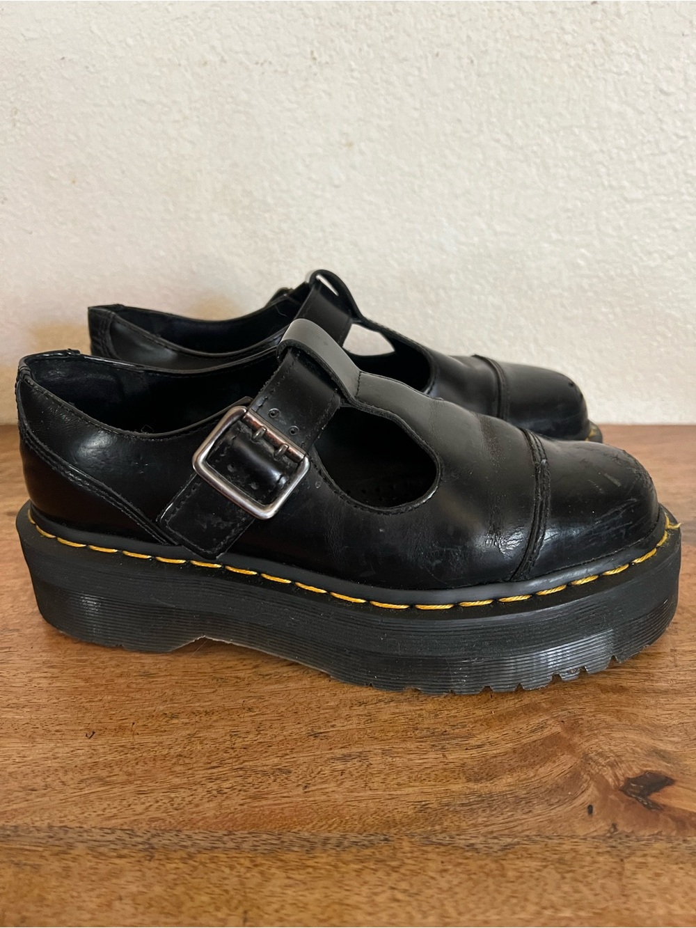 Dr. Martens Bethan Platform Mary Jane Women Black Y2K Academia Shoes Size 7